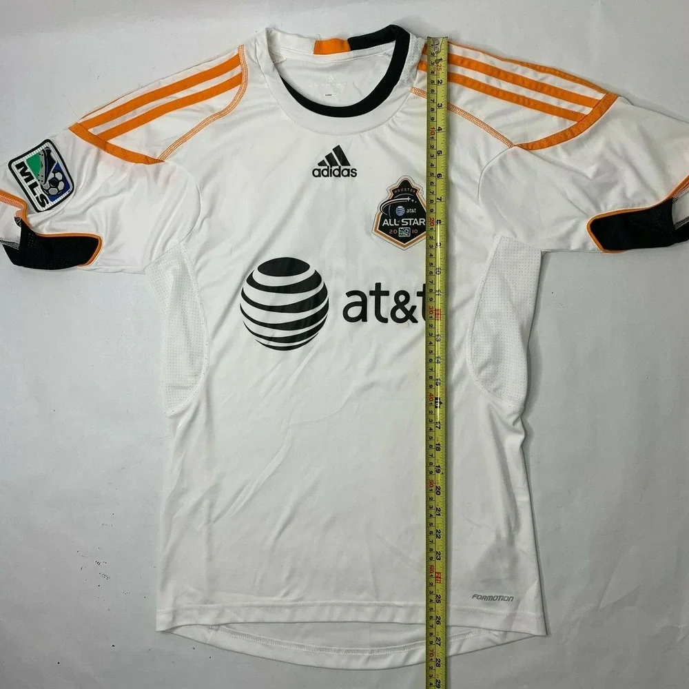 Adidas 2010 MLS All Star Jersey Adult Small White Orange Huston AT&T‎